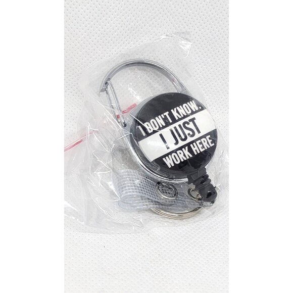 Black White ID Badge Holder Clip On Extendable - Stylish & Practical Accessories - Picture 4 of 10